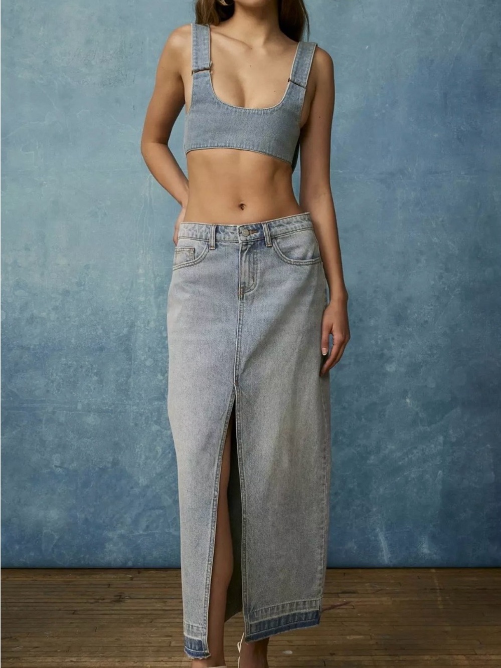 Women's Blue Denim Skirt